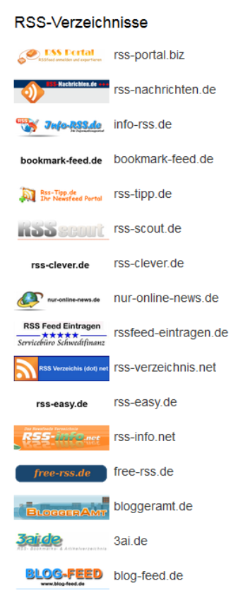 TMG24 RSS-Verzeichnisse für Ihre Presse Artikel